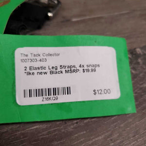 2 Elastic Leg Straps, 4x snaps *like new