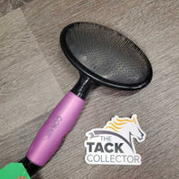 v.fine Wire Bristle Brush, soft gel handle *vgc, clean, scratches, mnr hair, bent bristles