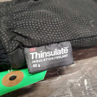 Winter Riding Gloves, elastic wrist straps *vgc, clean, mnr loose thread, snags & rubs