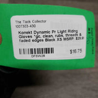 Pr Light Riding Gloves *gc, clean, rubs, threads & faded edges