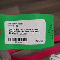 Narrow 1" wide Nylon Braided Belt, Buckle *like new