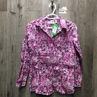 JUNIORS Western Shirt, snaps *xc, seam puckers, curled collar
