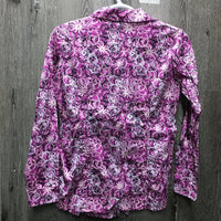 JUNIORS Western Shirt, snaps *xc, seam puckers, curled collar
