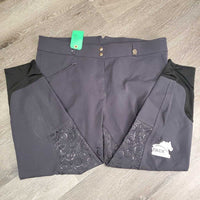 Hvy High Waist Full Seat Sticky Breeches *vgc, mnr hair, seam puckers, mnr stretched seat
