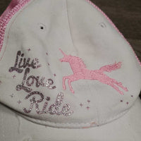 Ball Cap "Live Love Ride" *vgc, mnr stains, discolored inner brim & scrapes
