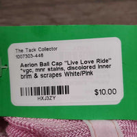 Ball Cap "Live Love Ride" *vgc, mnr stains, discolored inner brim & scrapes