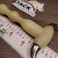 Eggbutt Rubber Mullen Mouth Bit *gc/fair, chews, stains, sharp edges, clean