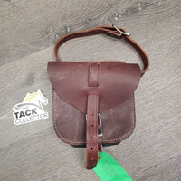Leather Horseshoe? Thigh Saddle Bag *xc, scuffs, scratches, mnr dirt
