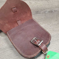 Leather Horseshoe? Thigh Saddle Bag *xc, scuffs, scratches, mnr dirt
