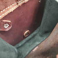 Leather Horseshoe? Thigh Saddle Bag *xc, scuffs, scratches, mnr dirt