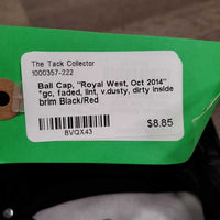 Ball Cap, "Royal West, Oct 2014" *gc, faded, lint, v.dusty, dirty inside brim
