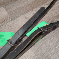 2 Elastic & Leather Side Reins *vgc, mnr rubs, clean, dry, stiff