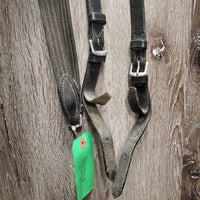 Double Rsd Padded Monocrown Dressage Bridle, Crank, Flash, Web Reins *vgc, dirty, missing keeper, creases
