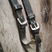 Double Rsd Padded Monocrown Dressage Bridle, Crank, Flash, Web Reins *vgc, dirty, missing keeper, creases