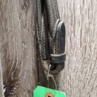 Double Rsd Padded Monocrown Dressage Bridle, Crank, Flash, Web Reins *vgc, dirty, missing keeper, creases
