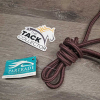 Stiff Narrow Nylon Rope Halter, knotted nose, tag *new, loose chin knot