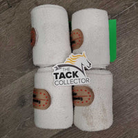 4 Fleece Polos, bag *gc/fair, clean, v.clumpy, dingy, older