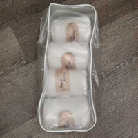 4 Fleece Polos, bag *gc/fair, clean, v.clumpy, dingy, older