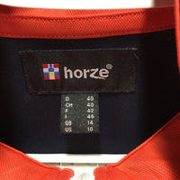 LS Sun Shirt, 1/4 Zip Up, Mesh Sleeves "Gem Equestrian" *gc, dingy, mnr stains
