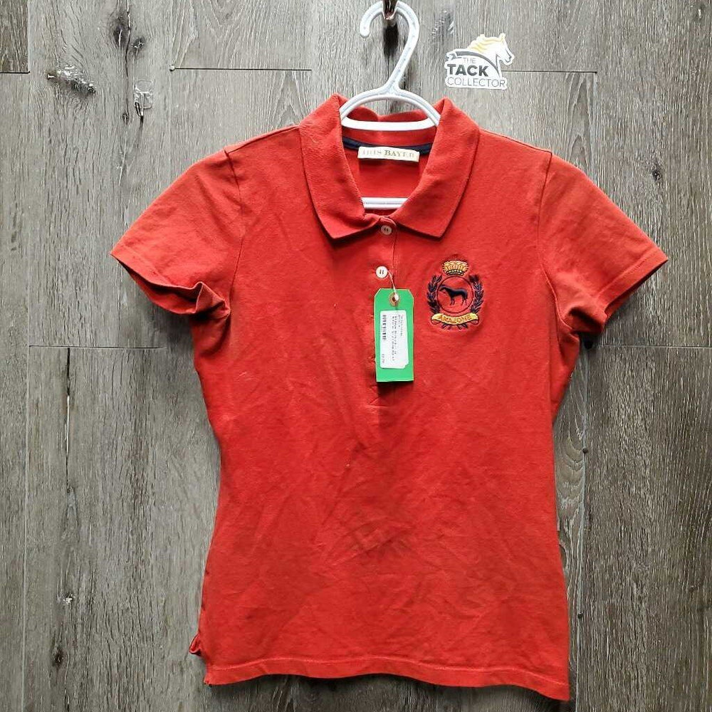 SS Polo Shirt, 1/4 button up *gc, pit stains
