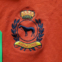 SS Polo Shirt, 1/4 button up *gc, pit stains