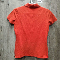 SS Polo Shirt, 1/4 button up *gc, pit stains
