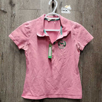 SS Polo Shirt, 1/4 button *gc, pit stains
