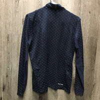 LS Sun Show Shirt, 1/4 Zip Up, Mesh Sleeves *vgc, mnr snags, rubs, runs & hair
