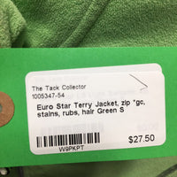 Terry Jacket, zip *gc, stains, rubs, hair
