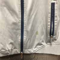 Light Jacket, Zip, Zip Off Hood *gc, rubs, snags, weak & frayed velcro, stains, peeled logo
