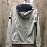 Light Jacket, Zip, Zip Off Hood *gc, rubs, snags, weak & frayed velcro, stains, peeled logo