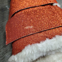 Pr Closed Boots, velcro, fleece lined *vgc, mnr stains, dirt & hair, stiff
