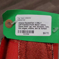 1 ONLY LEFTClosed Front Boot velcro, fleece lined *gc, mnr scrapes, rubs, thin edges, stains, dirt & clumps
