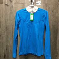 LS Show Shirt, Zipper, Bling *gc, snags, sleeve rubs, stains & pills