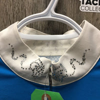 LS Show Shirt, Zipper, Bling *gc, snags, sleeve rubs, stains & pills