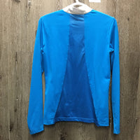 LS Show Shirt, Zipper, Bling *gc, snags, sleeve rubs, stains & pills
