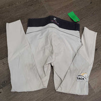 High Waist Full Seat Breeches *gc/fair, missing button & logo, v.faded, stained, dingy, rubs, pills puckers
