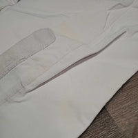 Euro Seat Breeches *gc, older, stains, seam puckers, dingy, puckers, hairy velcro

