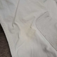 Euro Seat Breeches *gc, older, stains, seam puckers, dingy, puckers, hairy velcro
