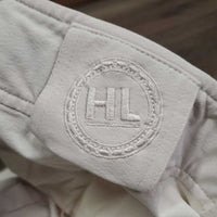 Euro Seat Breeches *gc, older, stains, seam puckers, dingy, puckers, hairy velcro
