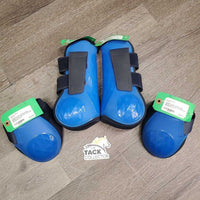 Open Front & Hind Boots, velcro *vgc, mnr hair & dirt
