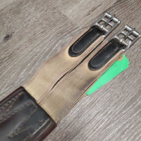 Thick Padded Leather Girth, els *gc, mnr rubs, dirt, scratches, stains & faded, older, mnr undone stitching
