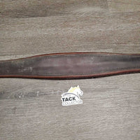 Thick Padded Leather Girth, els *gc, mnr rubs, dirt, scratches, stains & faded, older, mnr undone stitching
