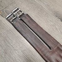 Thick Padded Leather Girth, els *gc, mnr rubs, dirt, scratches, stains & faded, older, mnr undone stitching
