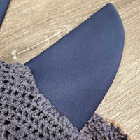 Tie Down Crochet Ear Bonnet Fly Veil, Sound Proof Ears, 3x piping *gc, faded, clean, curled
