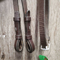Rsd Figure 8 Monocrown Bridle, Buckles, Rubber Reins *vgc/gc, clean & dirty seams, residue, scraped edges, rubs, torn edge
