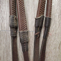 Rsd Figure 8 Monocrown Bridle, Buckles, Rubber Reins *vgc/gc, clean & dirty seams, residue, scraped edges, rubs, torn edge
