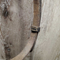 Rsd Figure 8 Monocrown Bridle, Buckles, Rubber Reins *vgc/gc, clean & dirty seams, residue, scraped edges, rubs, torn edge
