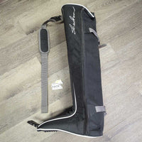 Padded Tall Boot Bag, Shoulder Strap *gc, sparkles, BROKEN Buckle, clean, edge rubs & frays
