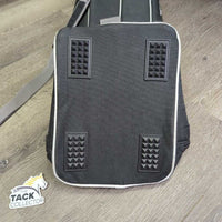 Padded Tall Boot Bag, Shoulder Strap *gc, sparkles, BROKEN Buckle, clean, edge rubs & frays

